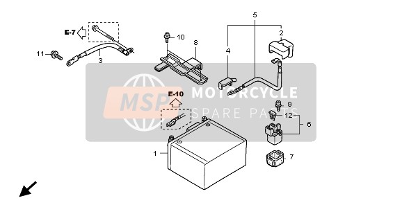 Honda SH150S 2011 Batteria per un 2011 Honda SH150S